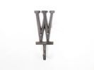 Cast Iron Letter W Alphabet Wall Hook 6""