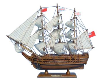 Wooden HMS Bounty Tall Model Ship 15""