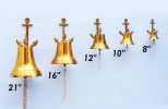 Brass Plated Hanging Anchor Bell 10&quot;