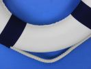 Classic White Decorative Anchor Lifering with Blue Bands 15""