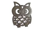 Cast Iron Owl Trivet 8""