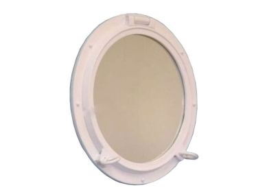 Gloss White Decorative Ship Porthole Mirror 24""