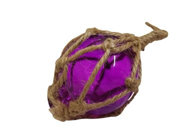 Purple Japanese Glass Ball Fishing Float Decoration Christmas Ornament 3""