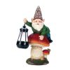 Gnome On Mushroom Solar Statue