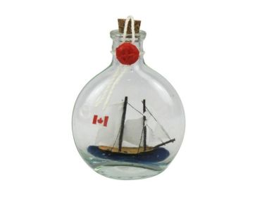 Bluenose Sailboat in a Glass Bottle 4""