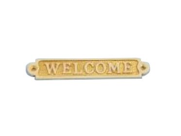 Solid Brass Welcome Sign 5""