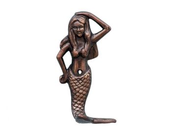 Antique Copper Mermaid Hook 6""