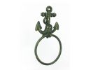 Antique Bronze Cast Iron Anchor Towel Holder 8.5""