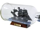 Ed Low's Rose Pink Model Ship in a Glass Bottle 11""