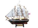 Wooden Flying Cloud Model Ship Christmas Tree Ornament