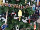 Wooden Yellow Lobster Buoy Christmas Tree Ornament