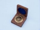 Antique Brass Desk Compass with Rosewood Box 3""