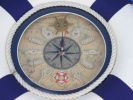 Classic White Decorative Lifering Clock with Blue Bands 12""