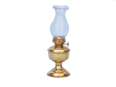 Solid Brass Table Oil Lamp 10""