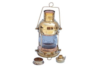 Solid Brass Anchormaster Oil Lantern 15""