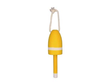 Wooden Yellow Lobster Buoy 7""