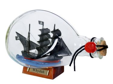 Whydah Gally Pirate Ship in a Glass Bottle 7""