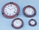 Antique Copper Deluxe Class Porthole Clock 8""