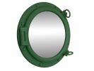 Seafoam Green Decorative Ship Porthole Mirror 20""