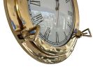 Brass Deluxe Class Porthole Clock 15""