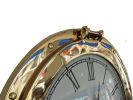 Brass Deluxe Class Porthole Clock 15""