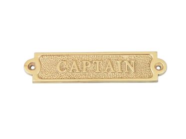 Brass Captain Sign 6""