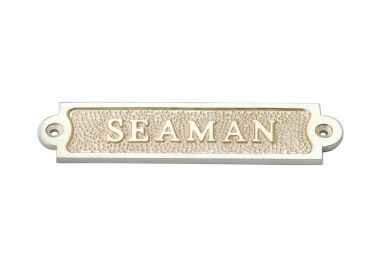 Solid Brass Seaman Sign 6""