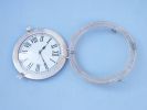 Brushed Nickel Deluxe Class Porthole Clock 17""