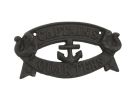 Rustic Black Cast Iron Captains Quarters Sign 8""