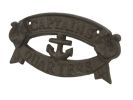 Cast Iron Captains Quarters Sign 8""