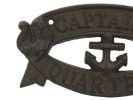 Cast Iron Captains Quarters Sign 8""