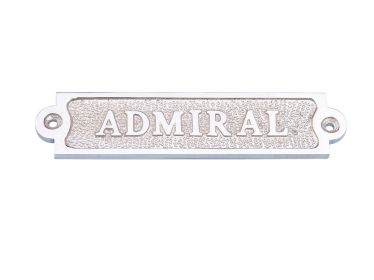 Chrome Admiral Sign 6""