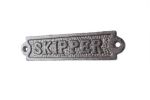 Cast Iron Skipper Sign 6""