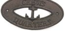 Cast Iron Crews Quarters with Anchor Sign 8""