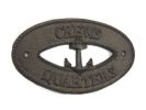 Cast Iron Crews Quarters with Anchor Sign 8""