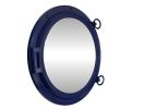 Navy Blue Decorative Ship Porthole Mirror 24""