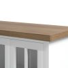 Bridgevine Home Hampton 97 inch Fireplace TV Stand Console for TVs up to 100 inches, Minimal Assembly, Jasmine Whitewash and Barnwood Finish