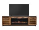 Bridgevine Home Graceland 86 inch Fireplace TV Stand Console for TVs up to 100 inches, Black with Bourbon finish