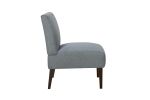 Stylish Comfortable Accent Chair 1pc Gray Fabric Upholstered Plush Seating Living Room Furniture Armless Chair