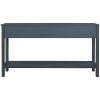 TREXM Rustic Entryway Console Table, 60" Long Sofa Table with two Different Size Drawers and Bottom Shelf for Storage (Navy)