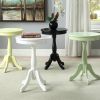 White Side Table with Turned Pedestal