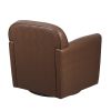 Faux Leather 360 Degree Swivel Arm Chair