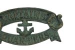 Antique Seaworn Bronze Cast Iron Captains Quarters Sign 8""