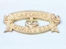 Solid Brass Captain's Quarters Sign 9""