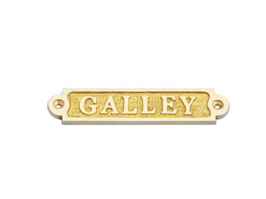 Solid Brass Galley Sign 5""