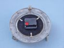 Brushed Nickel Deluxe Class Decorative Ship Porthole Clock 8""