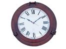 Antique Copper Decorative Ship Porthole Clock 24""