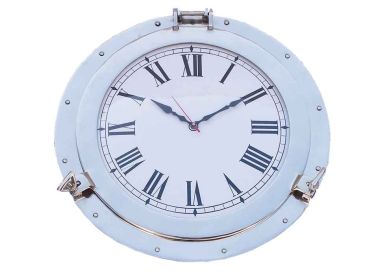 Chrome Decorative Ship Porthole Clock 24""