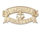 Solid Brass Captain's Quarters Sign 9""