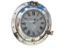 Chrome Decorative Ship Porthole Clock 12""